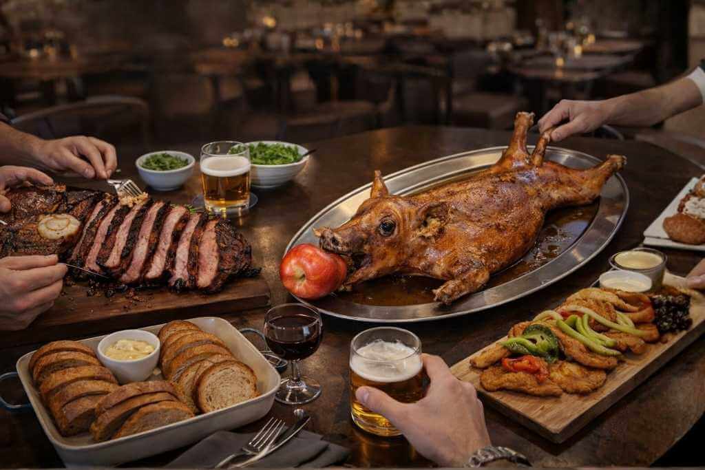 u jednoho stolu - food sharing koncept