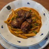 KuřecíPaličkyNaPapricePenneRigate